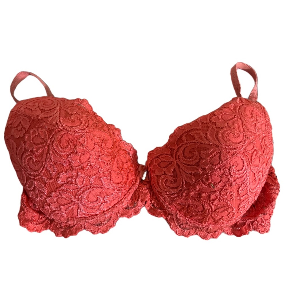 Smart & Sexy Neon Pink Lace Bra